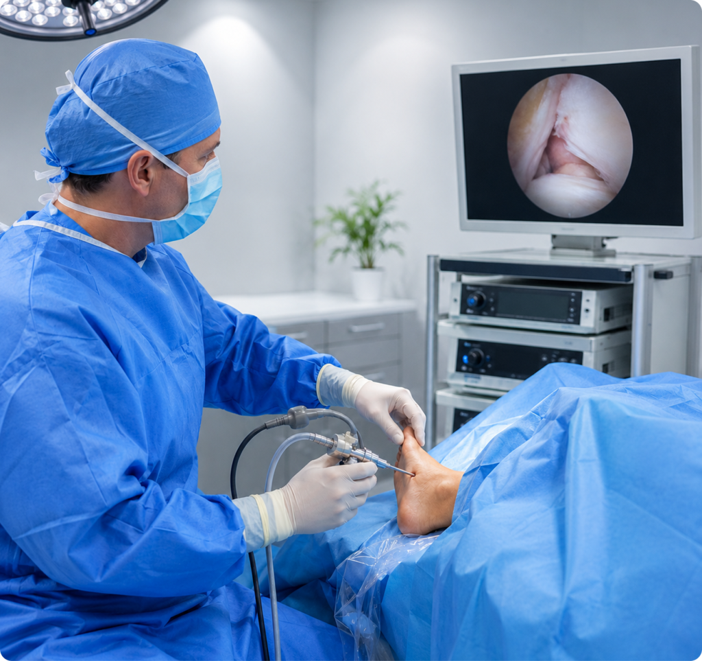 endoscopic technique used for Morton’s neuroma treatment
